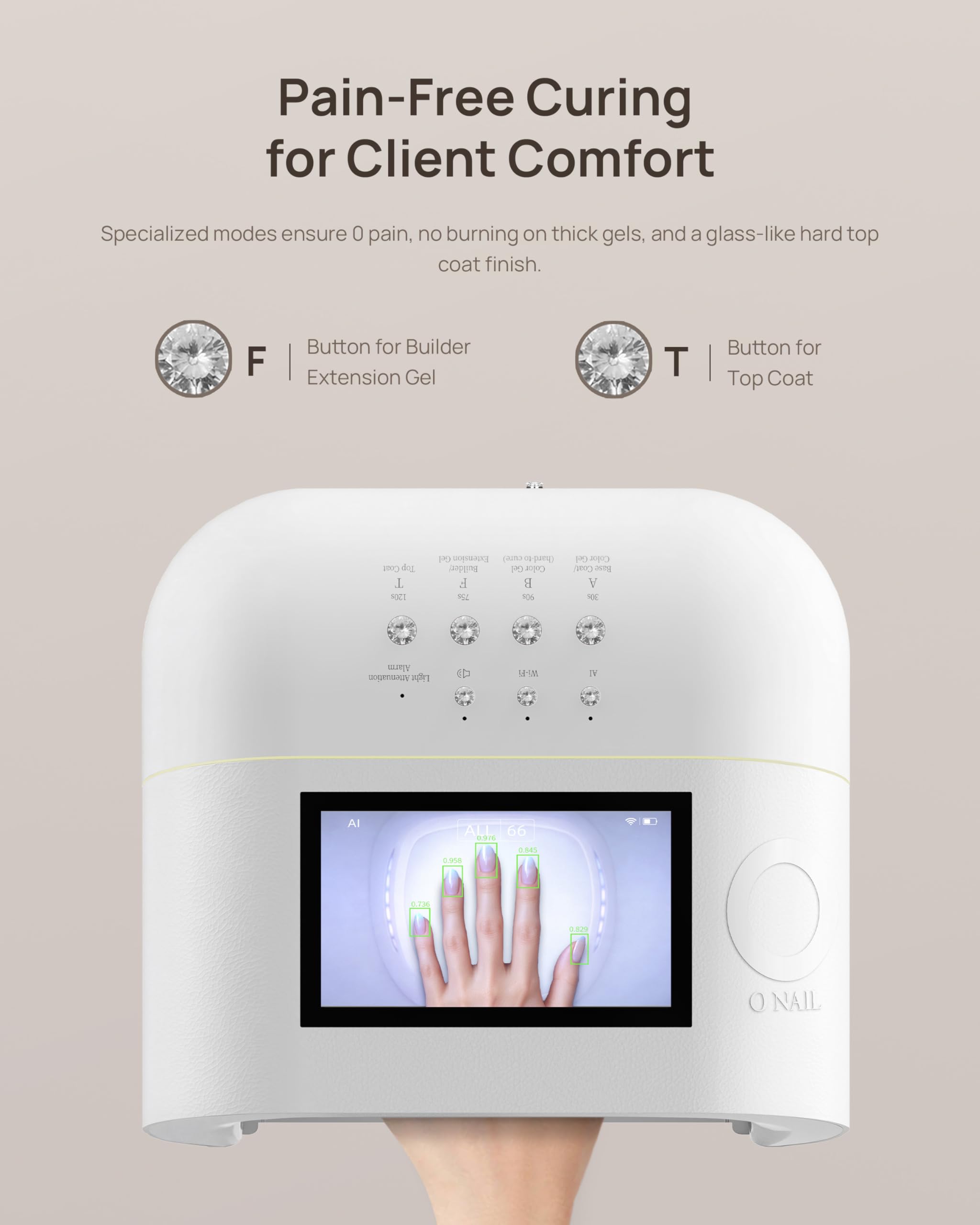 Amazon.com : AI UV LED Nail Lamp for Gel Nails - ONAIL